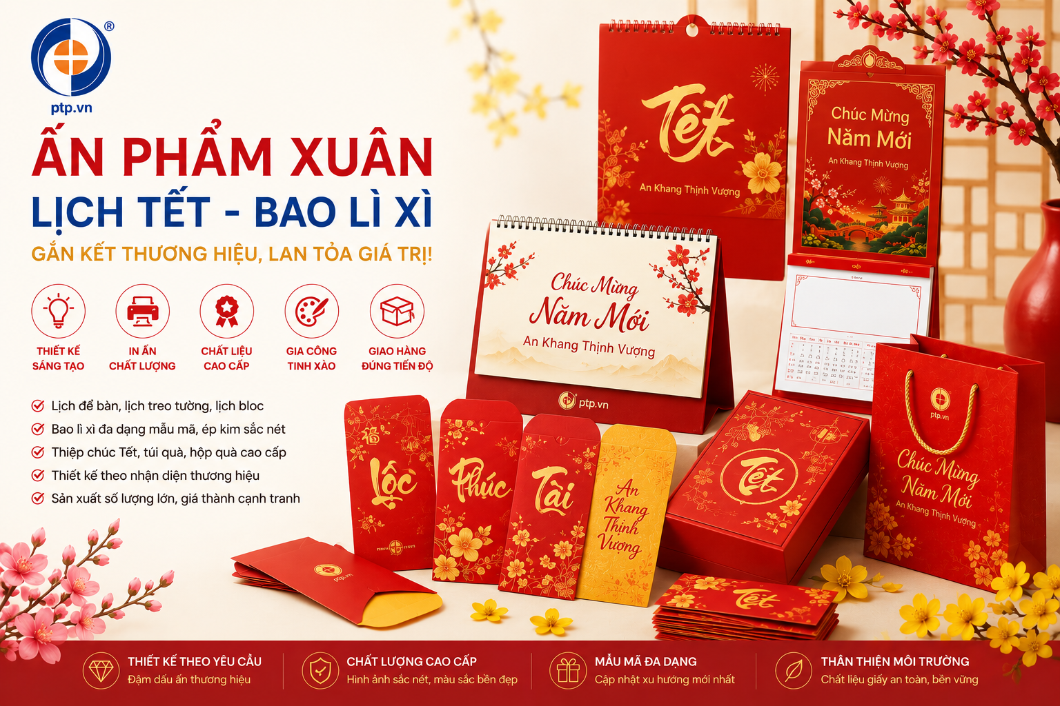 Ấn Phẩm Xuân, Lịch Tết, Bao Lì Xì